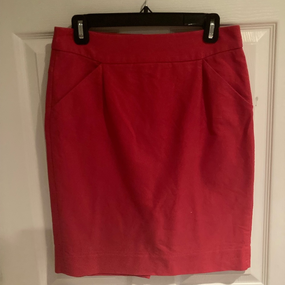 J Crew red pencil skirt